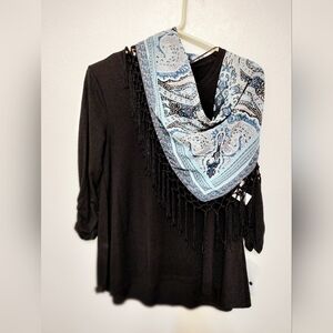 Western Trail Women's Long sleeve Tops With Scarf